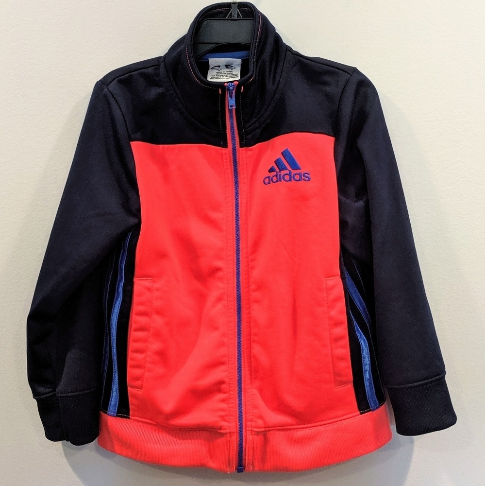 Adidas Toddlers 4T Orange & Blue Jacket